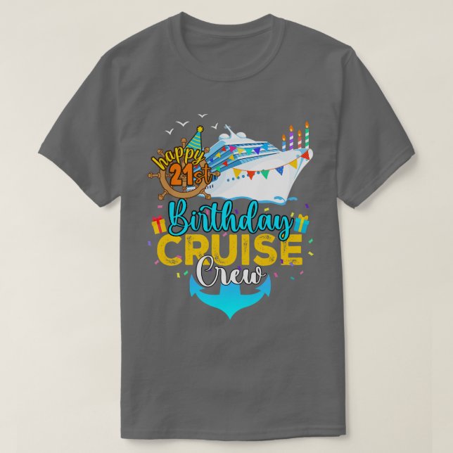 Camiseta aniversário de 21 anos Cruise Crew (Frente do Design)