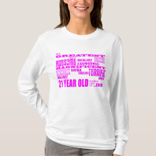 Camiseta Aniversário de 21 anos das meninas: Grandes