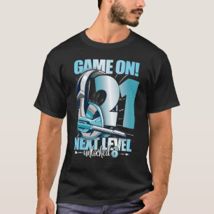 Camiseta Aniversário de 21 anos de 21 anos de jogada de hom
