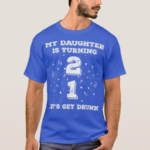 Camiseta aniversário de 21 anos de 21 anos Pai Filha Famíli