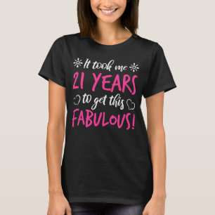 Camiseta Aniversário de 21 anos fabuloso