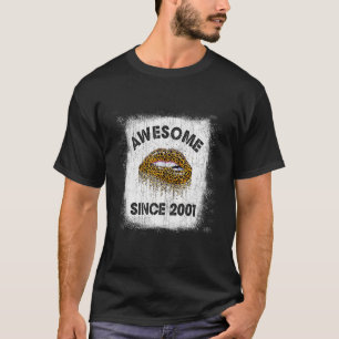 Camiseta Aniversário De 21 Anos Incrível Desde 2001 Leopard