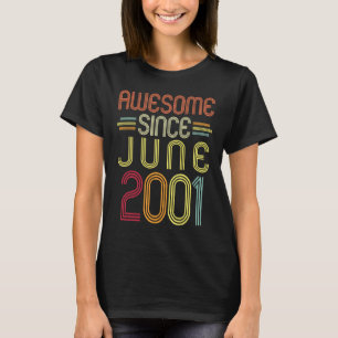 Camiseta aniversário de 21 anos Incrível Desde Junho De 200