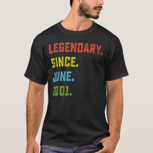 Camiseta aniversário de 21 anos Legendário Desde Junho De 2