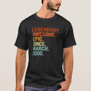 Camiseta aniversário de 21 anos Legendário Epic Incrível De