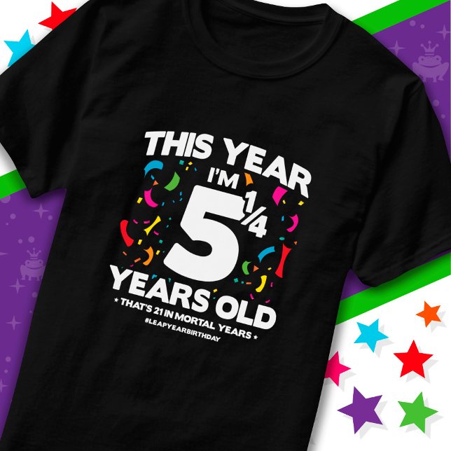 Camiseta aniversário de 21 anos Mortal Anos Leap Ano Dia 29 (Criador carregado)