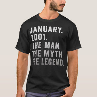 Camiseta Aniversário De 21 Anos Oferece Ao Homem Lenda Ja