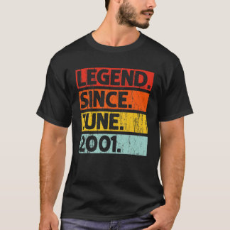 Camiseta aniversário de 21 anos Oferece Legenda Desde Junho