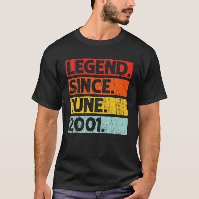 Camiseta aniversário de 21 anos Oferece Legenda Desde Junho (Frente)