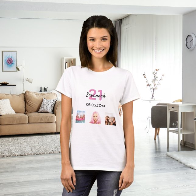 Camiseta aniversário de 21 anos personalizada fofofofofofof (Criador carregado)