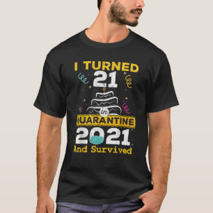 Camiseta aniversário de 21 anos quarentena de 21 anos para