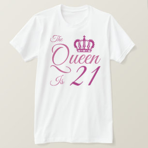 Camiseta aniversário de 21 anos Queen