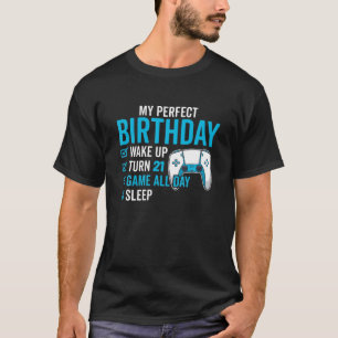 Camiseta aniversário de 21 anos S Para Rapazes Com 21 Anos 