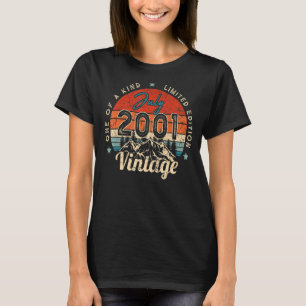 Camiseta aniversário de 21 anos Vintage Julho De 2001
