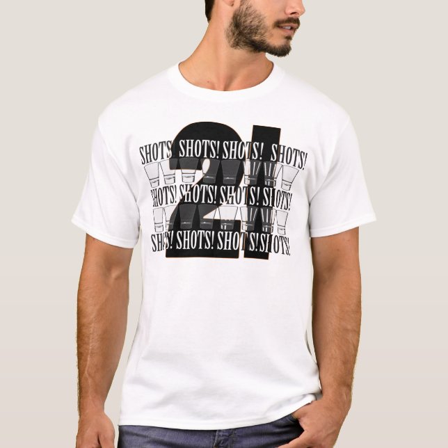 Camiseta aniversário de 21 tiros (Frente)