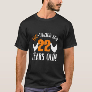 Camiseta Aniversário de 22 anos Fazendeiro de Galinhas Gali