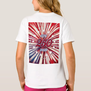 Camiseta Aniversário de 250 anos da América 1776-2026 Fogos