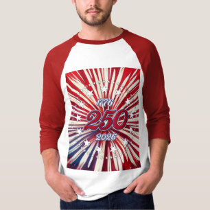 Camiseta Aniversário de 250 anos da América 1776-2026 Fogos