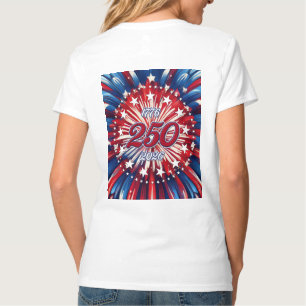 Camiseta Aniversário de 250 anos da América 1776-2026 Fogos