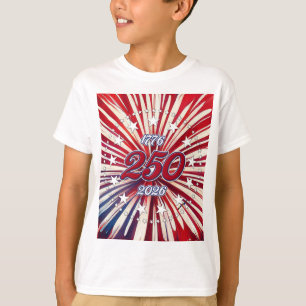 Camiseta Aniversário de 250 anos da América 1776-2026 Fogos