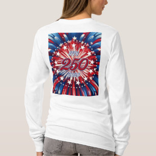 Camiseta Aniversário de 250 anos da América 1776-2026 Fogos