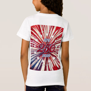 Camiseta Aniversário de 250 anos da América 1776-2026 Fogos