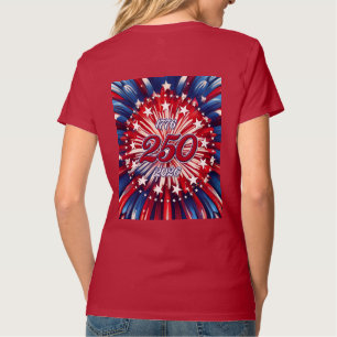 Camiseta Aniversário de 250 anos da América 1776-2026 Fogos