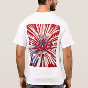 Camiseta Aniversário de 250 anos da América 1776-2026 Fogos