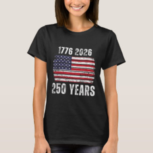 Camiseta Aniversário de 250 anos da América Bandeira dos EU