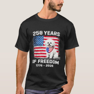 Camiseta Aniversário de 250 Anos da América Bichon Frise 25