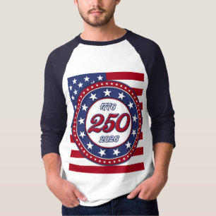Camiseta Aniversário de 250 anos da América com a bandeira