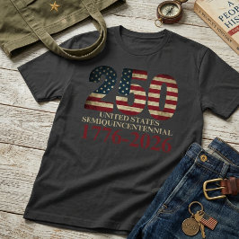 Camiseta Aniversário de 250 anos da Semiquincentenário EUA