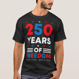 Camiseta Aniversário de 250 anos do Dia 4 de Julho Bandeira