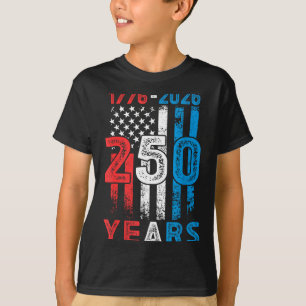 Camiseta Aniversário de 250 anos do Usa 4 de julho 250 anos