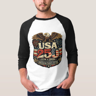 Camiseta Aniversário de 250 anos dos EUA 1776-2026 Masculin