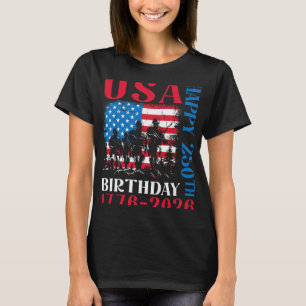 Camiseta Aniversário de 250 anos dos EUA 1776 2026 Soldado