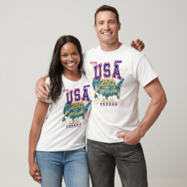 Camiseta Aniversário de 250 anos dos EUA 4 de julho de 1776