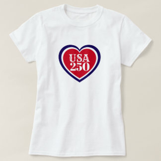 Camiseta Aniversário de 250 anos dos EUA Patriótico Vermelh