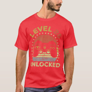 Camiseta Aniversário de 26 anos de jogos nível 26 desbloque