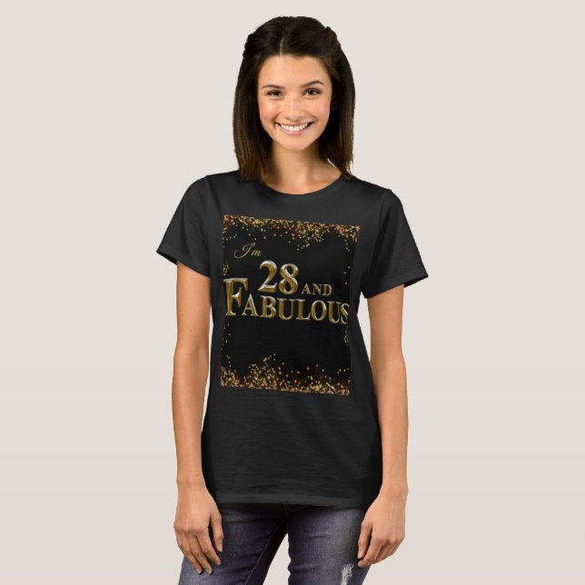 Camiseta Aniversário de 28 anos (Frente Completa)