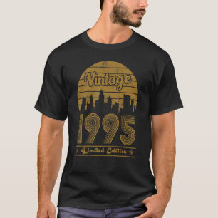 Camiseta Aniversário De 28 Anos Nascer Em 1995 Mulheres Hom