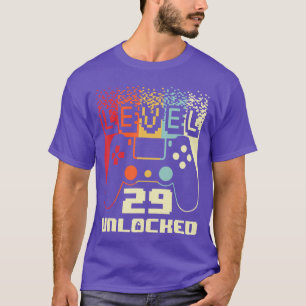 Camiseta Aniversário de 29 anos para homens nível 29 desblo