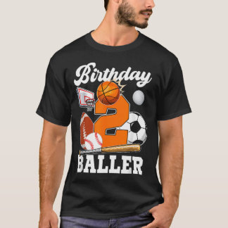 Camiseta Aniversário de 2 Anos Atleta Tema Esportes 2º Aniv