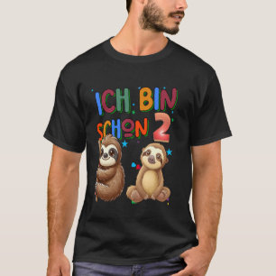 Camiseta Aniversário de 2 anos de meninos Bicho-preguiça Fe
