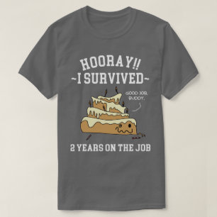 Camiseta Aniversário de 2 Anos no Emprego