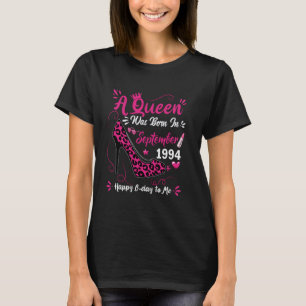 Camiseta aniversário de 30 anos alto salto Uma Rainha Estav