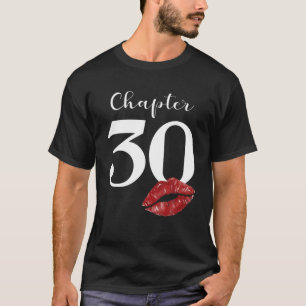 Camiseta aniversário de 30 anos Capítulo Lábios Vermelhos B