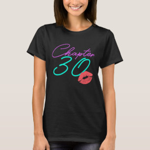 Camiseta aniversário de 30 anos cor-de-rosa
