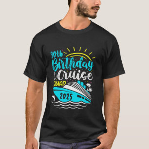 Camiseta aniversário de 30 anos Cruise 2025 Férias Quadrada