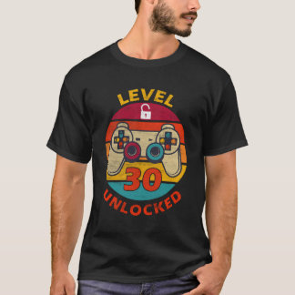 Camiseta Aniversário de 30 anos de game de vídeo engraçado